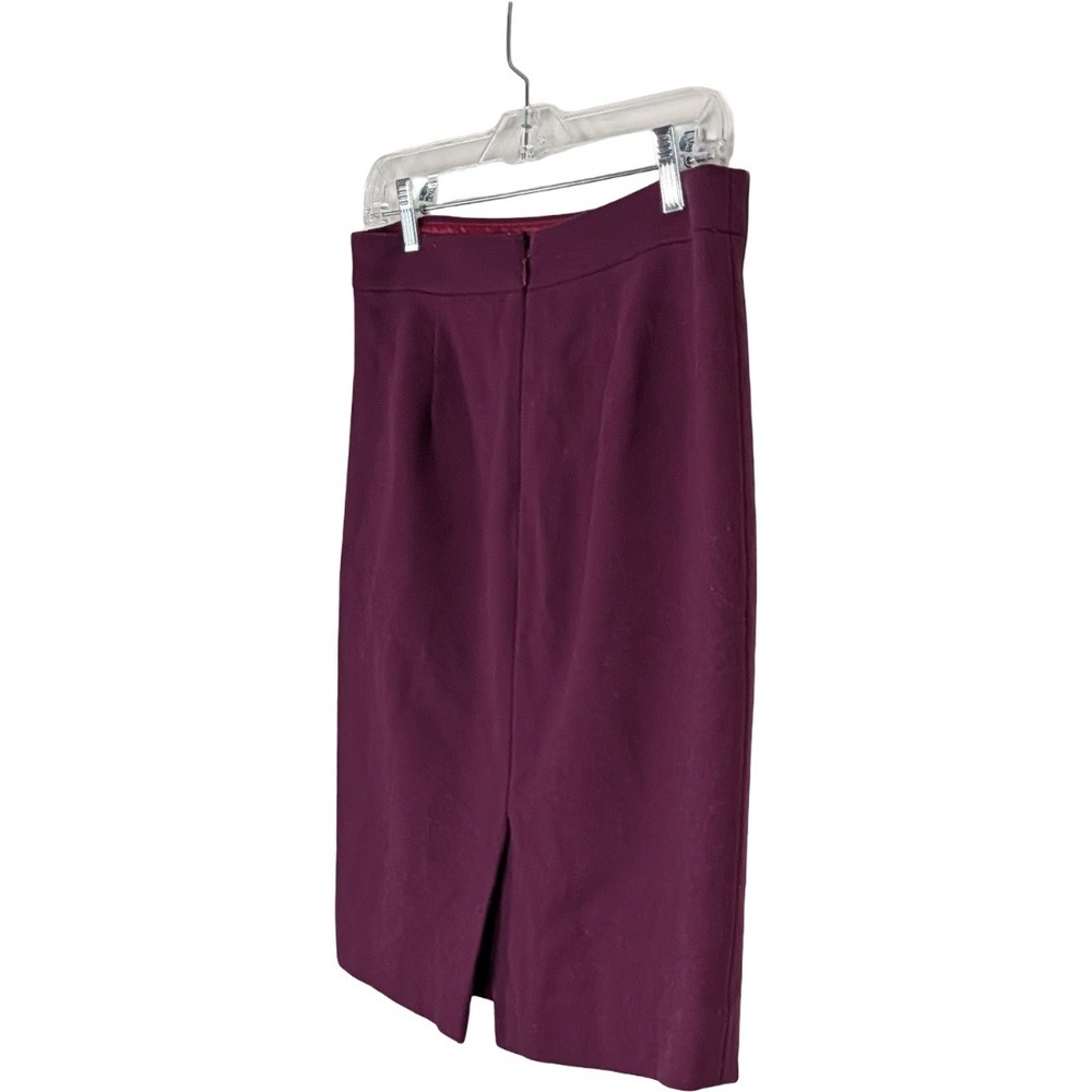 J.Crew The Pencil Skirt Women‎ 2 Burgundy Wool Blend Professional Office - Picture 6 of 10
